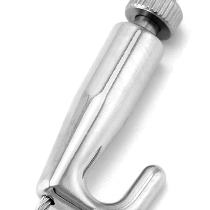 Art Gallery Display Wire Rope Hanger Hooks, 10 Pack Adjustable Metal Hooks Fit 2.0mm Steel Cables Wire Rope, Gallery Picture Hanging System