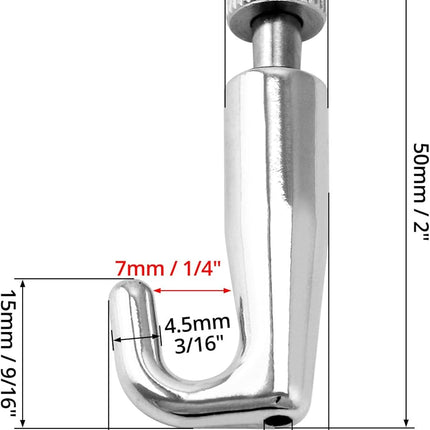 Art Gallery Display Wire Rope Hanger Hooks, 10 Pack Adjustable Metal Hooks Fit 2.0mm Steel Cables Wire Rope, Gallery Picture Hanging System