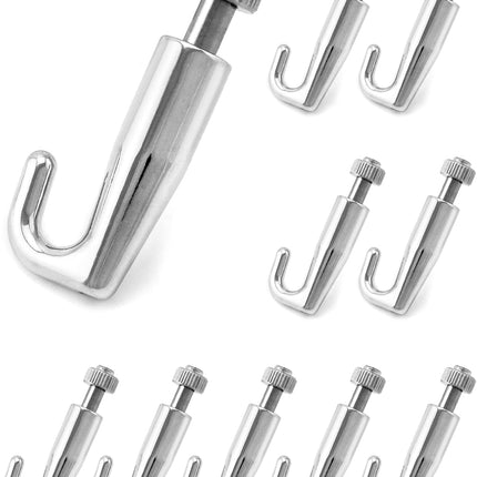 Art Gallery Display Wire Rope Hanger Hooks, 10 Pack Adjustable Metal Hooks Fit 2.0mm Steel Cables Wire Rope, Gallery Picture Hanging System