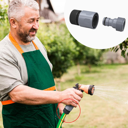 Garden Hose Quick Connector 3/4 Inch Plastic Garden Hose Quick Connect Fittings Male and Female Connectors Water Hose End Adapters, 6 Sets