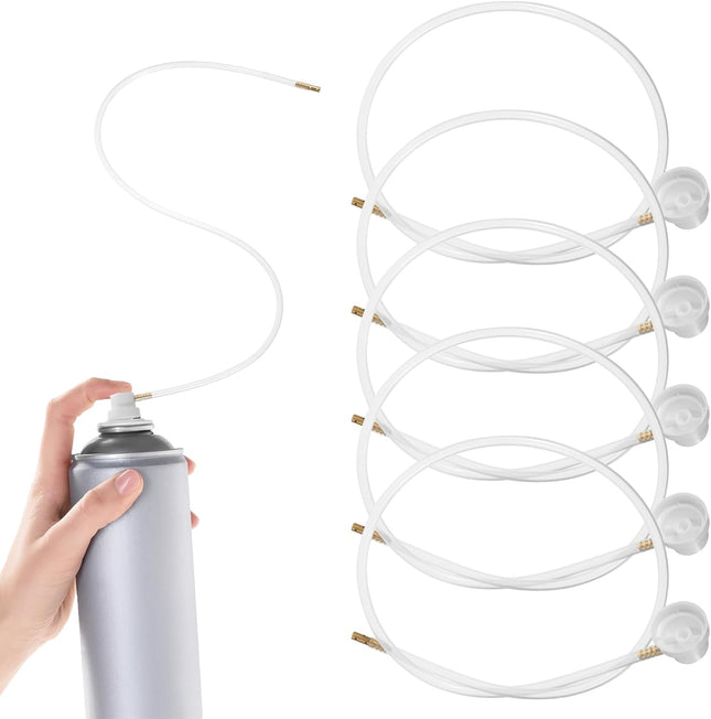 5 Pcs 19.69 Spray Can Nozzle Extension 360 Degree Extension Hose Aerosol Spray Tips for V1258-DP02-B-4207