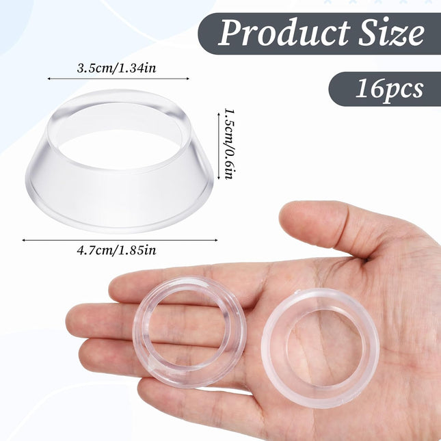 16 Pcs Acrylic Baseball Stand 1.34 Inch Clear Ring Ball Sphere Stand Egg Crystal Holder – product detail