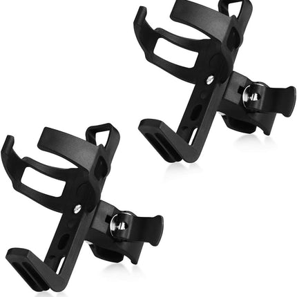 2 Pack Bike Water Bottle Holders No Screws, Universal Bike Cup Holder, 360 Degree Rotatable Bike Water Bottle Cage, Water Bottle Holders for Kids Bike Adult Bike