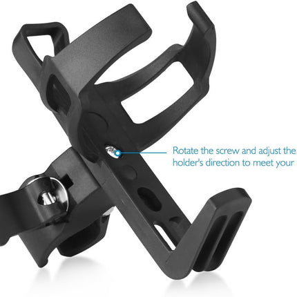 2 Pack Bike Water Bottle Holders No Screws, Universal Bike Cup Holder, 360 Degree Rotatable Bike Water Bottle Cage, Water Bottle Holders for Kids Bike Adult Bike