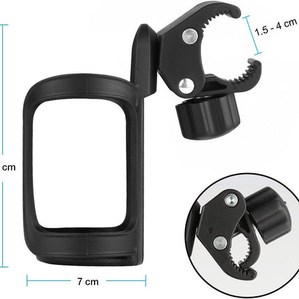 Bike Cup Holder, Bike Water Bottle Holders, Universal 360 Degrees Rotation Cup Holder for Bicycle, Stroller, Scooter, Walker, Wheelchair, Bike Bottle Holders for Kids Adults, 1 Pack