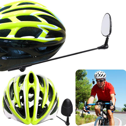 2 Pack Bike Helmet Mirror, 360 Degree Adjustable Lightweight Bicycle Cycling Rear View Helmet Mirror for Cycling, Cycling Accessories