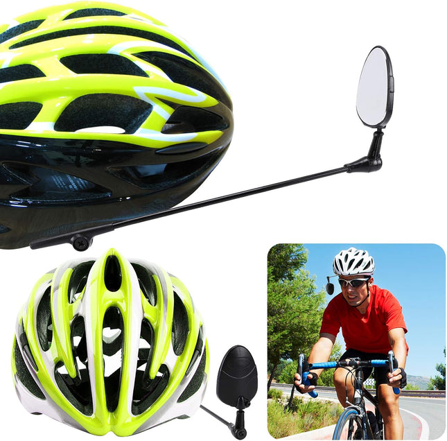 2 Pack Bike Helmet Mirror 360 Degree Adjustable Lightweight Bicycle Cycling Rear View Helmet Mirror for – product detail
