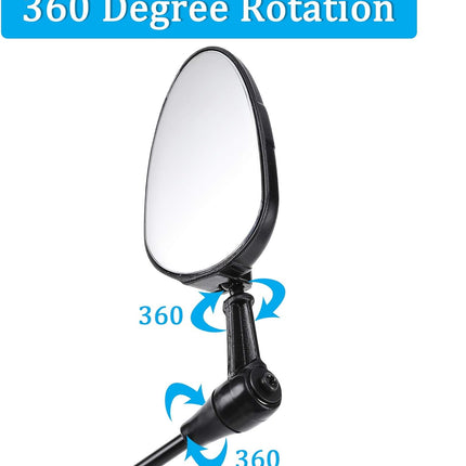 2 Pack Bike Helmet Mirror, 360 Degree Adjustable Lightweight Bicycle Cycling Rear View Helmet Mirror for Cycling, Cycling Accessories