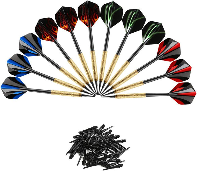 12 Pcs Darts Plastic Tip Soft Tip Darts Set 14g Plastic Tipped Dart Attach Extra V1258-DP02-B-756