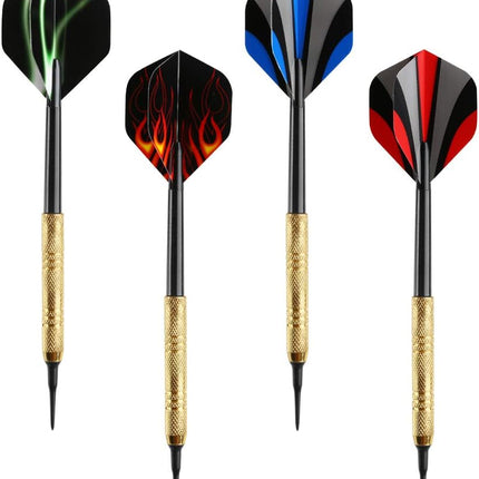 12 Pcs Darts Plastic Tip, Soft Tip Darts Set, 14g Plastic Tipped Dart, Attach Extra 36 Black 2BA Replacement Tips, Soft Tip Darts for Electronic/Plastic Dartboard