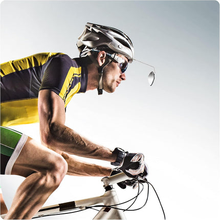 2pcs Bike Eyeglass Mirror, 360 Degree Adjustable Bicycle Cycling Rear View Wide Angle Mirror, Riding Accessories