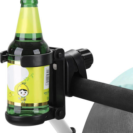 Stroller Cup Holder, Foldable Universal Cup Holder, 360 ° Rotatable Bottle Holder for Stroller, Bike, Wheelchair, Walker, Scooter ﻿