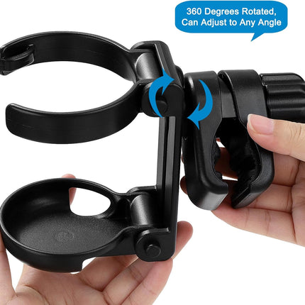 Stroller Cup Holder, Foldable Universal Cup Holder, 360 ° Rotatable Bottle Holder for Stroller, Bike, Wheelchair, Walker, Scooter ﻿