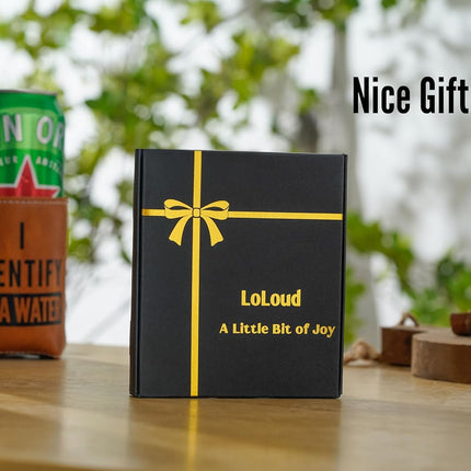 Funny Birthday Gifts for Men - Gag & Retirement Gift Ideas for Dad Husband Boyfriend : I Identify As A Water Faux Leather Can Cooler Sleeve
