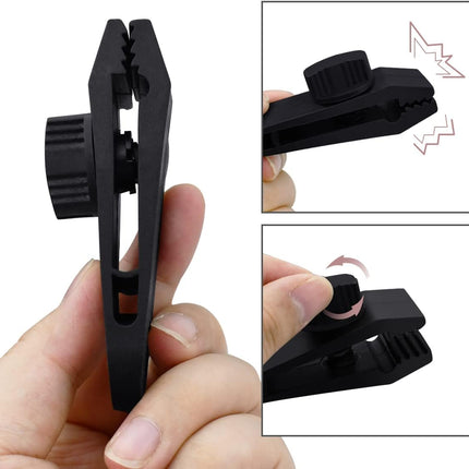 10 Pcs Heavy Duty Tarp Clips Shark Tent Fasteners Clips Holder for Car Covers, Outdoor Camping, Awnings, Swimming Pool Covers Black