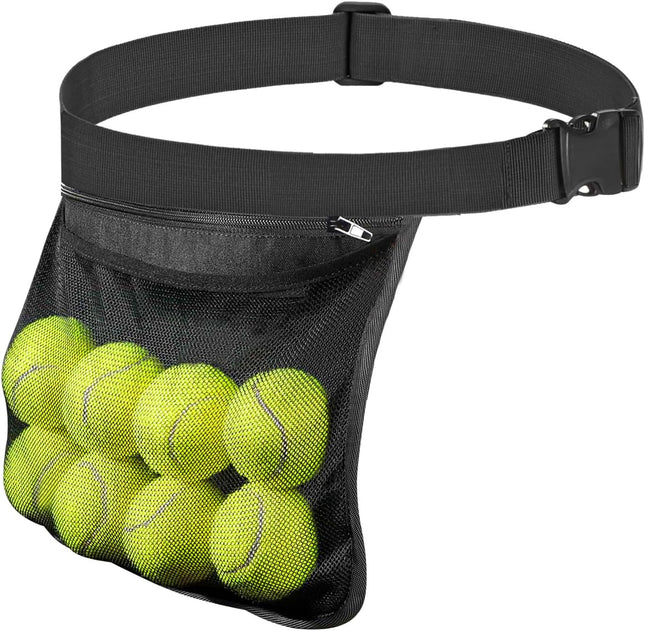 Tennis Ball Holder Ball Bag Adjustable Pickleball Waist Pouch Holder Pickleball Bags Holding 8-10