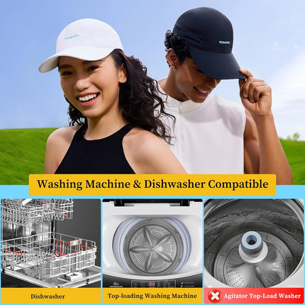 Hat Washer Cage for Washing Machine & Dishwasher- Ball Cap Washer for Baseball Caps & Hats, Baseball Cap Cleaner and Shaper, Fits Adult/Kids Caps (Black)