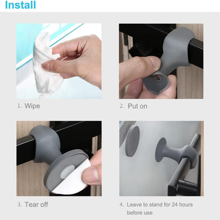 Door Stopper Door Holder 1 Piece Door Buffer Door Stop for Indoor Outdoor Use Brown