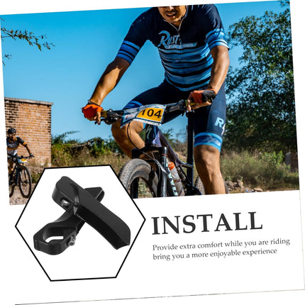 2 Pack Mountain Bike Handlebar Grips Metal & Plastic Anti-Slip Black Bicycle Hand Grips