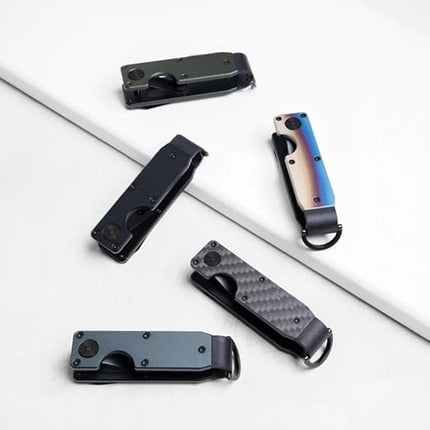 Compact Aluminium Key Organizer 2-6 Keys Yellow-Green Minimalist Key Holder for Car & Home