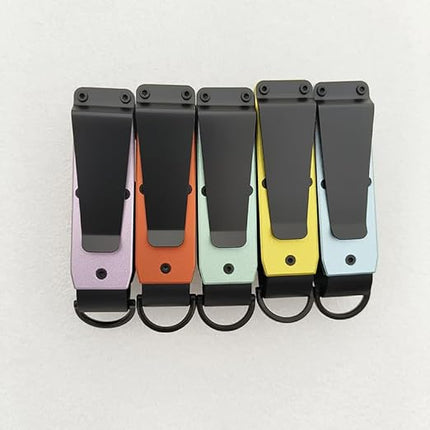 Compact Aluminium Key Organizer 2-6 Keys Yellow-Green Minimalist Key Holder for Car & Home