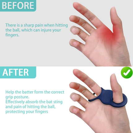 Blue Thumb Grips Finger Protectors for Thumb Tips - 1 Pair
