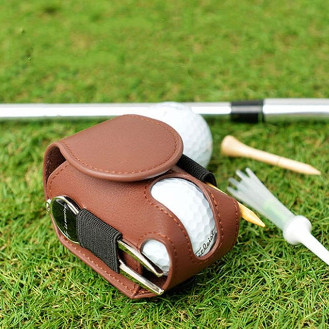 Golf Ball Pouch Set of 2 Belt Clip Holder Perfect Golf Gift for Men – product detail