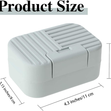2 Pack Travel Soap Case with Lever - Holder for Soap & Shampoo Bars with Secure 4-Point Closure