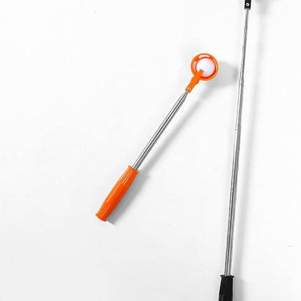 Orange Retractable Golf Ball Retriever Stainless Steel Water Golf Picker