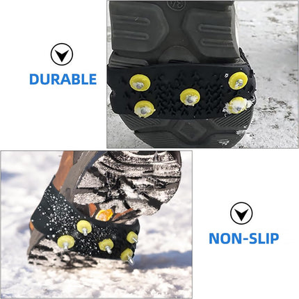 Anti-Slip Five-Claw Ice Grips for Shoes - Provides Grip for Walking Hiking Snow and Ice Adventures