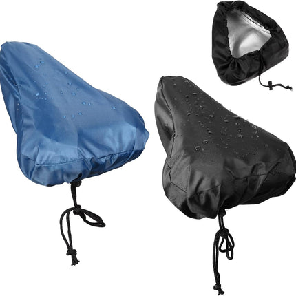 2 Pack Bicycle Saddle Bags Black and Hidden Blue Waterproof Rainproof Material Universal Bike Seat Cover Accessories for Men Women