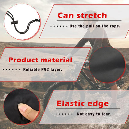 2 Pack Bicycle Saddle Bags Black and Hidden Blue Waterproof Rainproof Material Universal Bike Seat Cover Accessories for Men Women