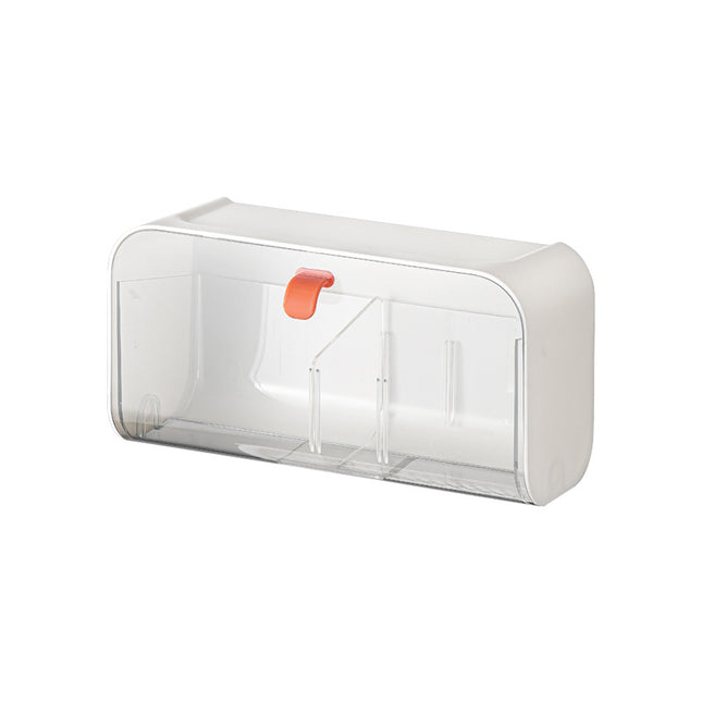 White Storage Box with Lid for Cotton Swabs Cotton Pads Toothpicks Household Organizer V1258-DP02-BOL-285