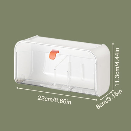 White Storage Box with Lid for Cotton Swabs Cotton Pads Toothpicks Household Organizer
