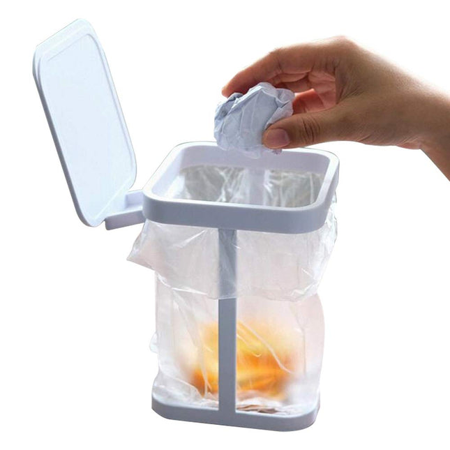 White Kitchen Bedroom Trash Can Rack