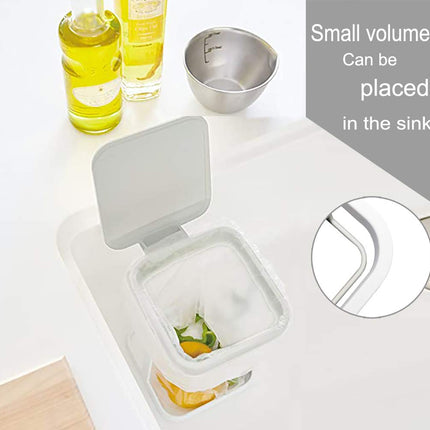 White Kitchen Bedroom Trash Can Rack - 1 Piece Waste Bin Holder for Home Kitchen Use
