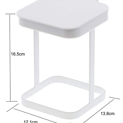 White Kitchen Bedroom Trash Can Rack - 1 Piece Waste Bin Holder for Home Kitchen Use