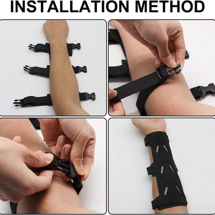 Archery Arm Guards - 1 Piece - Black - Adjustable - Wrist & Forearm Protection - Unisex - Suitable for Teens & Adults