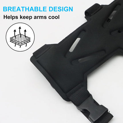 Archery Arm Guards - 1 Piece - Black - Adjustable - Wrist & Forearm Protection - Unisex - Suitable for Teens & Adults