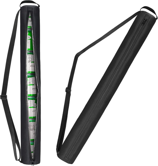 Universal Body Type Black Beer Can Warmer Sleeve for 7 Cans Golf Ball and Bag Warmer V1258-DP02-BOL-307