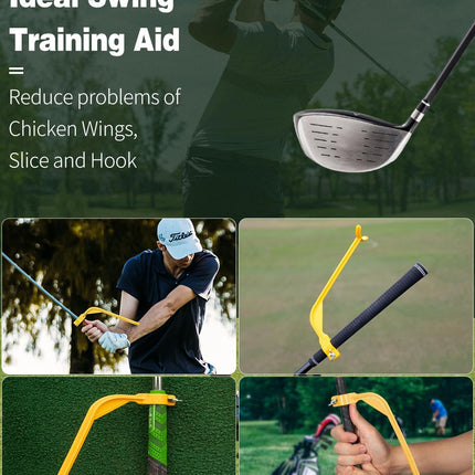 Golf Wrist Trainer Yellow 1 Pack Swing Correction Tool for Beginners Arm Elbow Position Training Accessory
