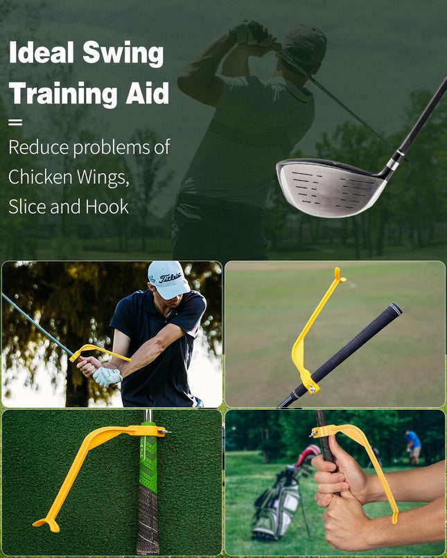 Golf Wrist Trainer Yellow 1 Pack Swing Correction Tool for Beginners Arm Elbow Position Training Accessory – product detail