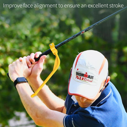 Golf Wrist Trainer Yellow 1 Pack Swing Correction Tool for Beginners Arm Elbow Position Training Accessory