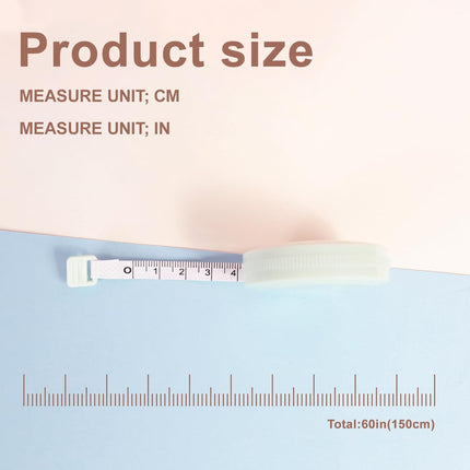 3 Pack Retractable Measuring Tape 150cm Double Sided Flexible for Body Measurements Sewing and Crafts