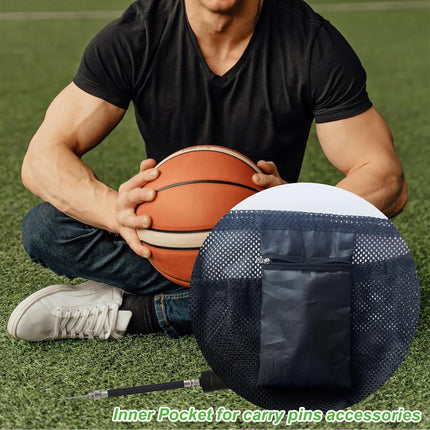 Black Crossbody Sports Ball Bag with Drawstring for Basketball Volleyball Football