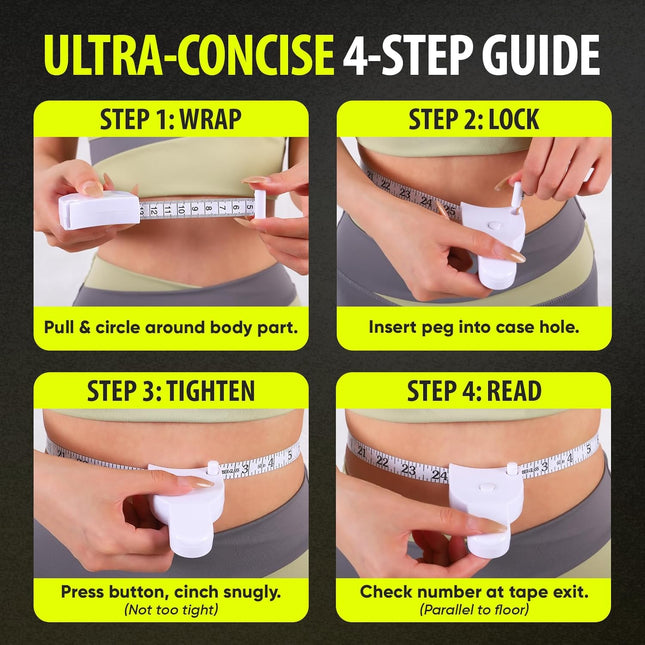 Retractable Measuring Tape Body Measure Sports Tape Measure Set White – product detail