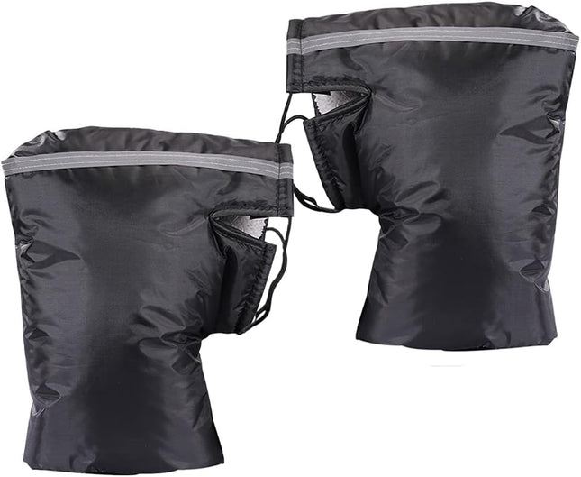 Black Windproof Thickened Cycling Gloves