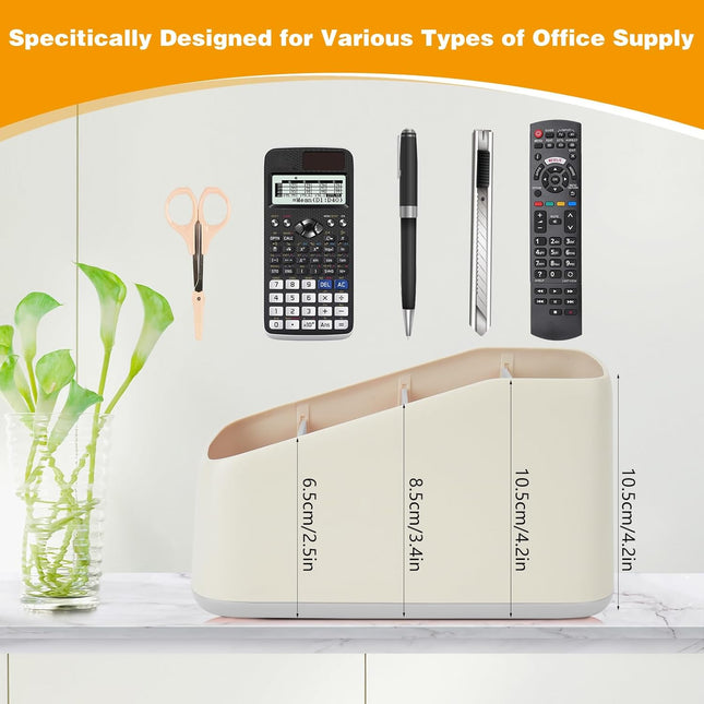 4 Compartment Remote Control Holder 17.3x10x8.5cm TV Remote Organizer Desk Storage Box for Remotes Phones – product detail