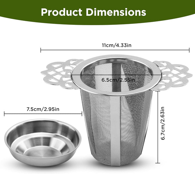 2 Pack Stainless Steel Tea Strainers for Loose Leaf Tea – product detail