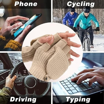 Women's Fingerless Gloves - 1 Pair - Warm Aprikot